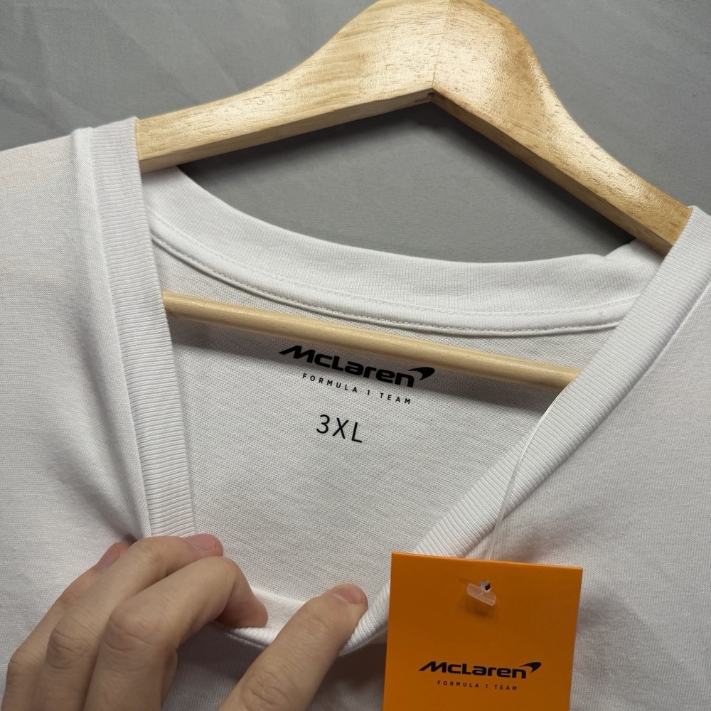 McLaren Formula 1 Shirt Mens 3XL White Short Sleeve Miami Racing Cars NWT - Picture 6 of 13